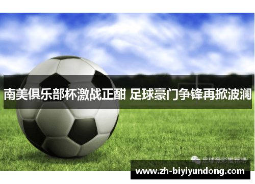 南美俱乐部杯激战正酣 足球豪门争锋再掀波澜